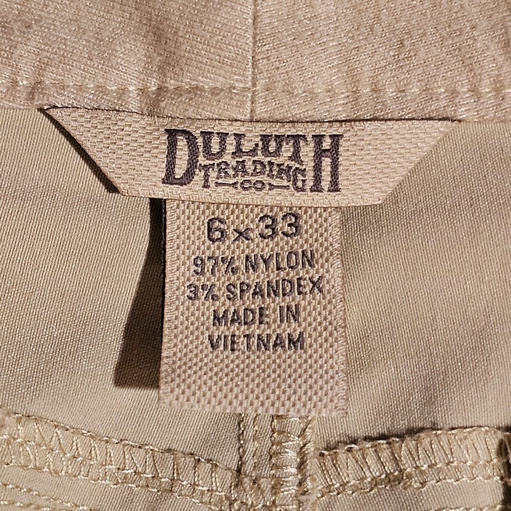 Duluth Trading Co Dry on the Fly Cargo Pants Womens 6x33 Tan Hiking Stretch - Picture 6 of 8